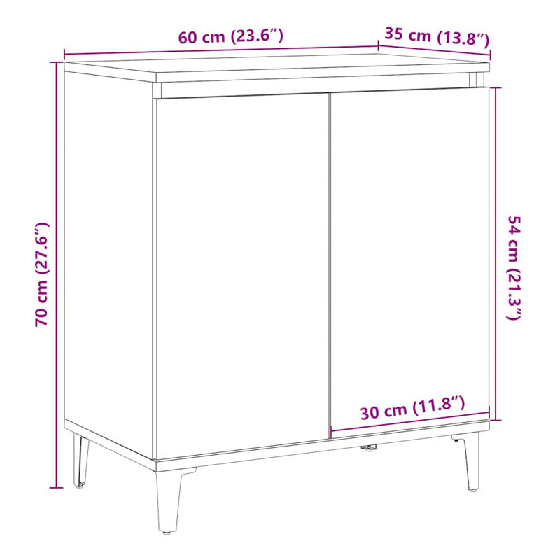 Gieze 60cm Sideboard, Artisan Oak