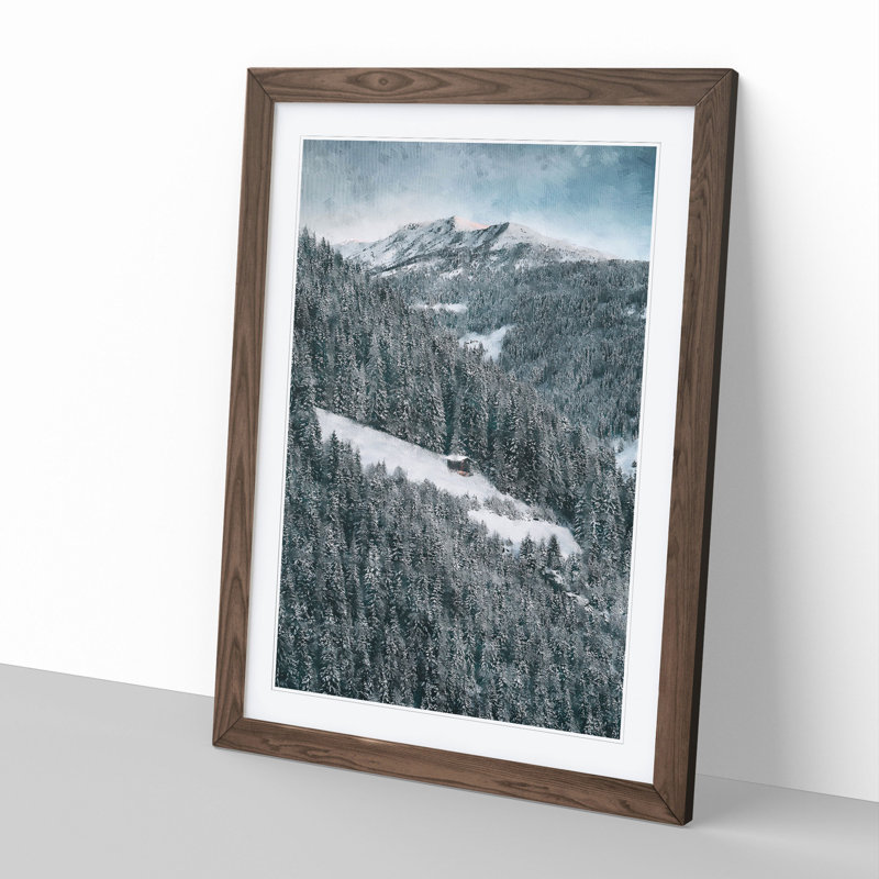 Winter Forest Vol.10 - Picture Frame Painting, 48cm H x 36cm W x 2cm D, Walnut Framed