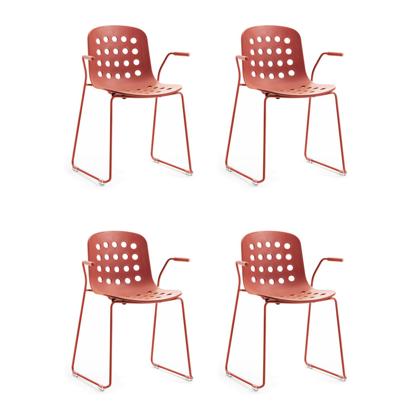 Fauteuil empilable Holi, Rouge