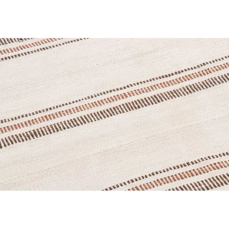 Handmade Geometric Area Rug, Beige