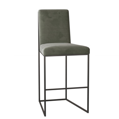 Uma Upholstered Bar Stool with Metal Frame