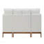 Canapé modulaire ivoire en chenille avec 4 coussins
