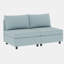 Canapé modulaire modulaire avec canapé-lit et rangement, 6 chenilles bleu antique pour le compartiment de rangement du salon,