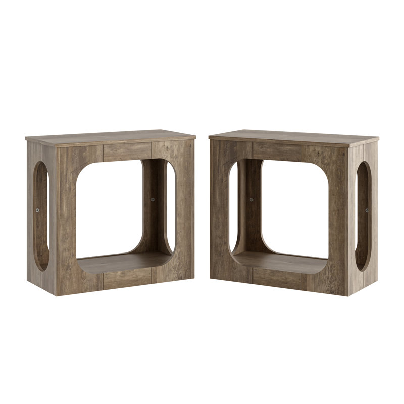 Inniss End Table (Set Of 2), Knotty Oak