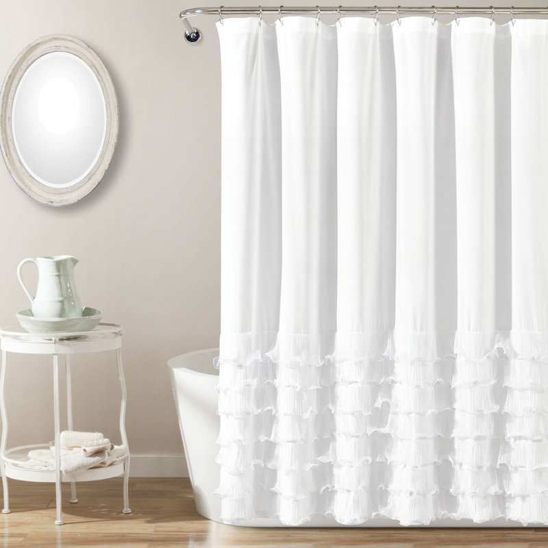 Avery Shower Curtain, White