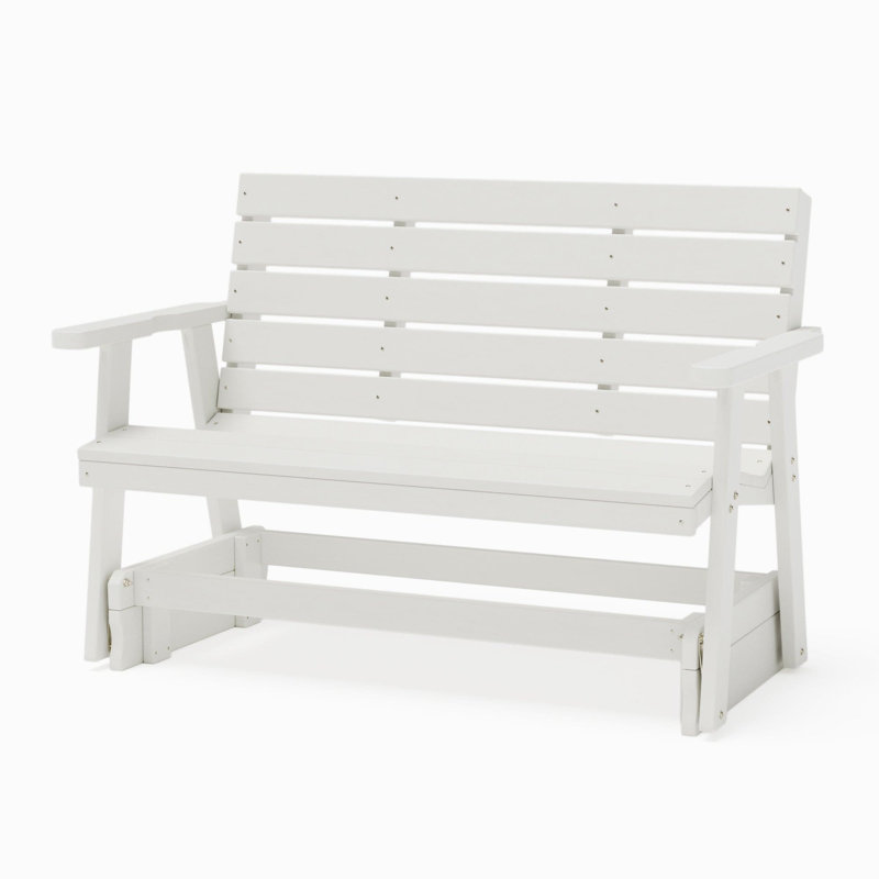  Fauteuil oscillant en composite de 5 pieds Amish Made Signature - blanc éclatant, Blanc brillant