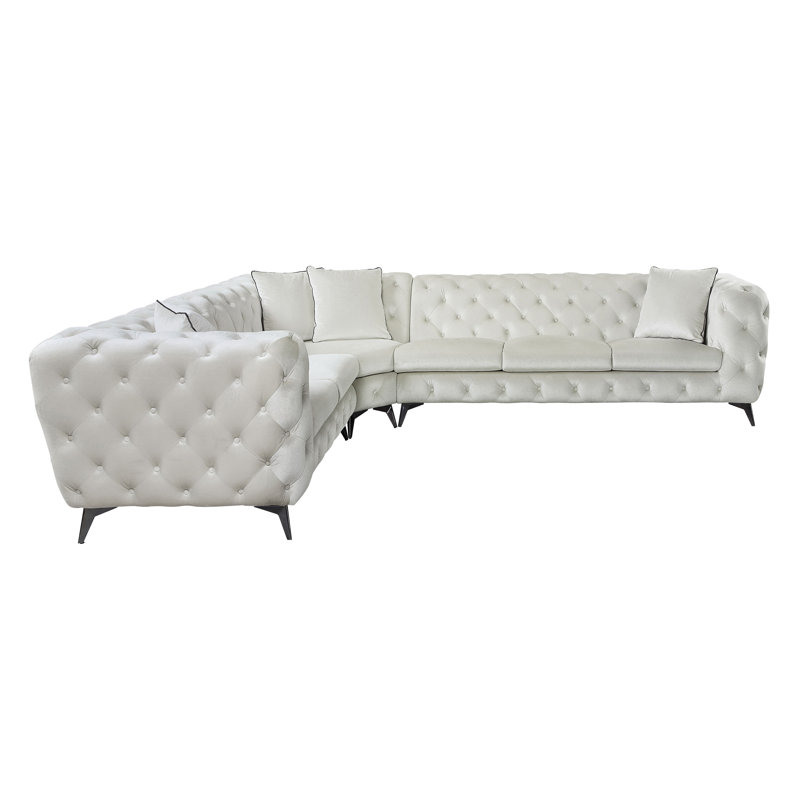 Jaffrey Upholstered L-Shaped Sectional Symmetrical