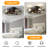 DAKAFUL 20" Flush Mount Caged Ceiling Fan With Light Kit And Remote, Reversible 6-Speed Motor-116415536