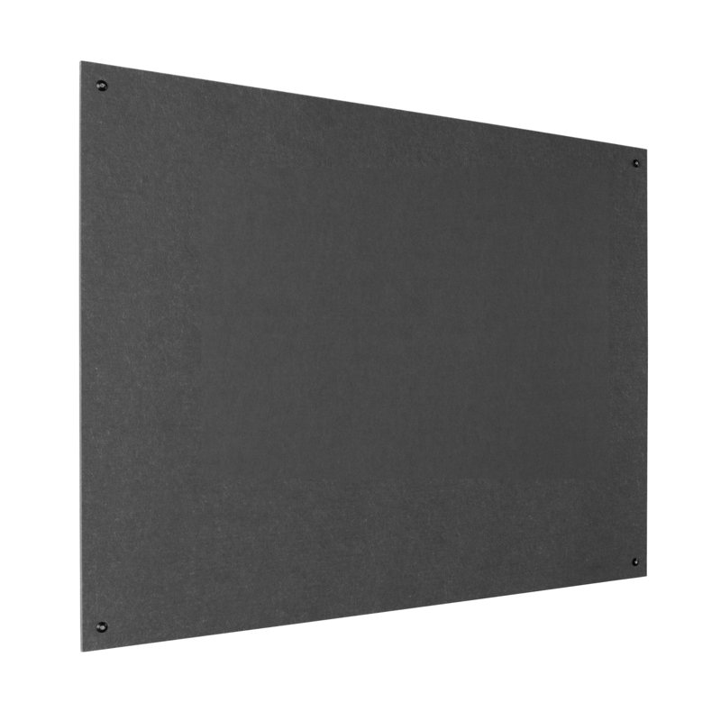 Wall Mounted Reversible Bulletin Board, 60cm H x 90cm W, Charcoal