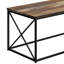 Table basse Brady, plateau en faux bois, structure en X en métal-111056465-111703232-111703229