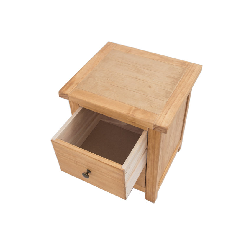 Audette 45cm W Solid + Manufactured Wood Bedside Table