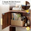 Bibliothèque moderne H 75,1 po - Rangement ouvert et fermé, en forme de L ou droit, pour le salon, la chambre à coucher, le bureau personnel, H 75,1 po x l 46,9 po x P 9,4 po-1024366992-1024366995