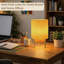 Lampe de table 10 po en tissu à double couche de style japonais avec base en bois naturel, à intensité variable et à température de couleur réglable, douille E12, homologuée UL-1620567576