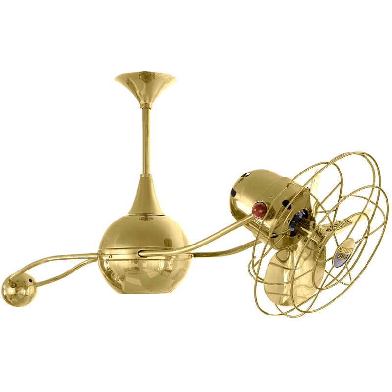40" Brisa 2000 3 Blade Ceiling Fan, Polished Brass