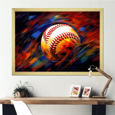 Baseball Abstract Glory I - Sports, art mural sur toile