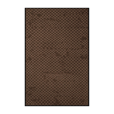 Machine Washable Trellis Black Area Rug