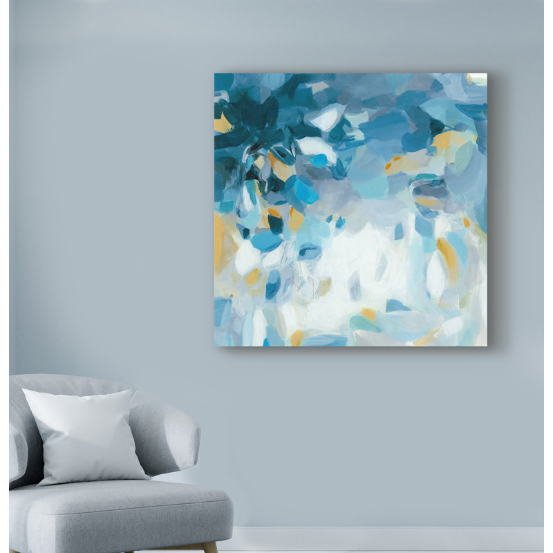 «Summer Blues» par Christina Long, reproduction sur toile tendue, H 14 po x l 14 po x P 2 po