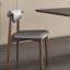 Ensemble de table de salle à manger en bois de frêne ardoise mat couleur noyer-104845383