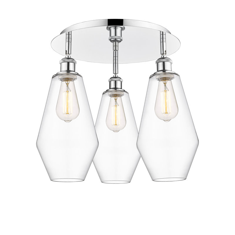 Plafonnier encastré Amylea, Transparent, Chrome poli