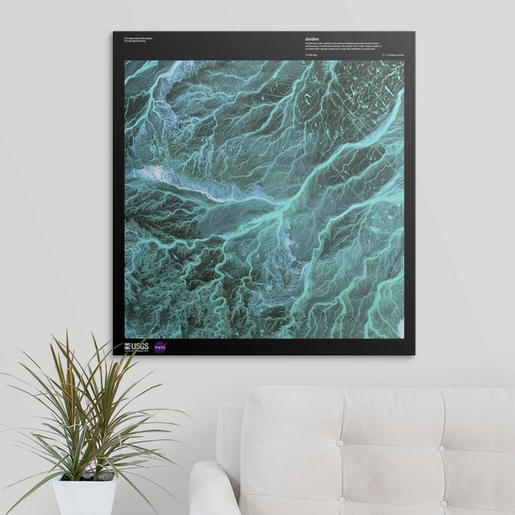 « jordanie-usg earth », impression, H 30 po x l 28 po x P 1,5 po, Toile