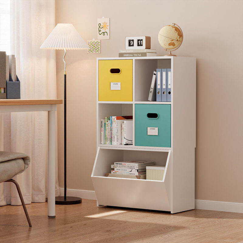 26"W Bookcase,Multi-Functional Organizer & Storage Cabinet
