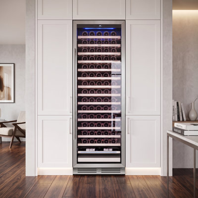 Yeego Single Zone 23.4" 165 Bottle Wine Refrigerator Freestanding/Build-in Wine Cooler(Left-Hinged)