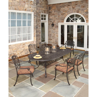 Yates 6 - Person Patio Dining Set with Oval Table