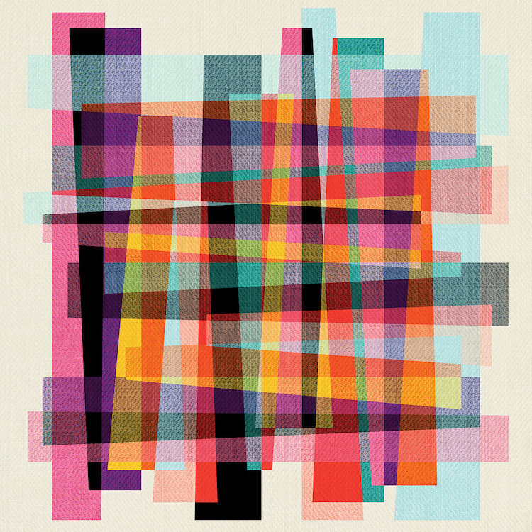 «Fragments IX», impression sur toile, H 37 po x l 37 po x P 1,5 po, Toile tendue, Pas de tapis