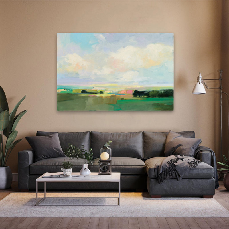 Abstrait et bleu ciel d'été I Art, H 40 po x l 60 po