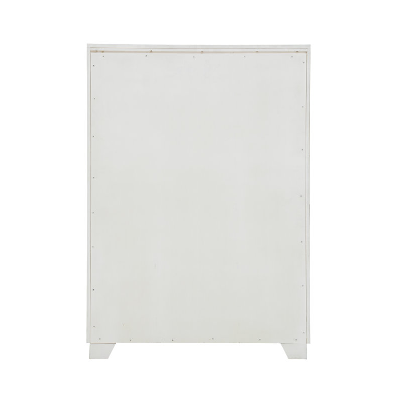 White Transitional Chest with Dovetail Drawers