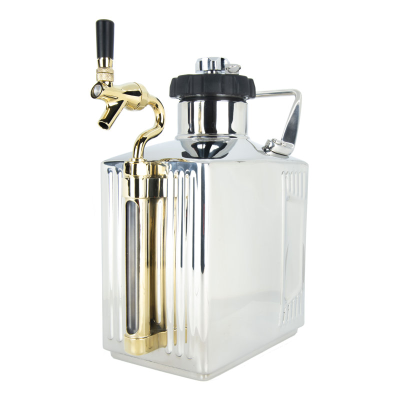 Acier inoxydable 128 oz Growler pressurisé, Argent