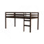 Lit mezzanine en bois massif avec échelle, plateforme de lattes renforcées-129651707-129651708
