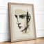Modernist Profile Minimalist - Framed Print-1988348916-1988348918