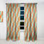 Retro Hexagon Pattern VIII - Abstract Mid-Century Modern Blackout Curtain Single Panel-1017956959