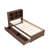 Modern Twin Size Bed Frame With Built-In USB Port On Bookcase Headboard And 2 Drawers-106845168