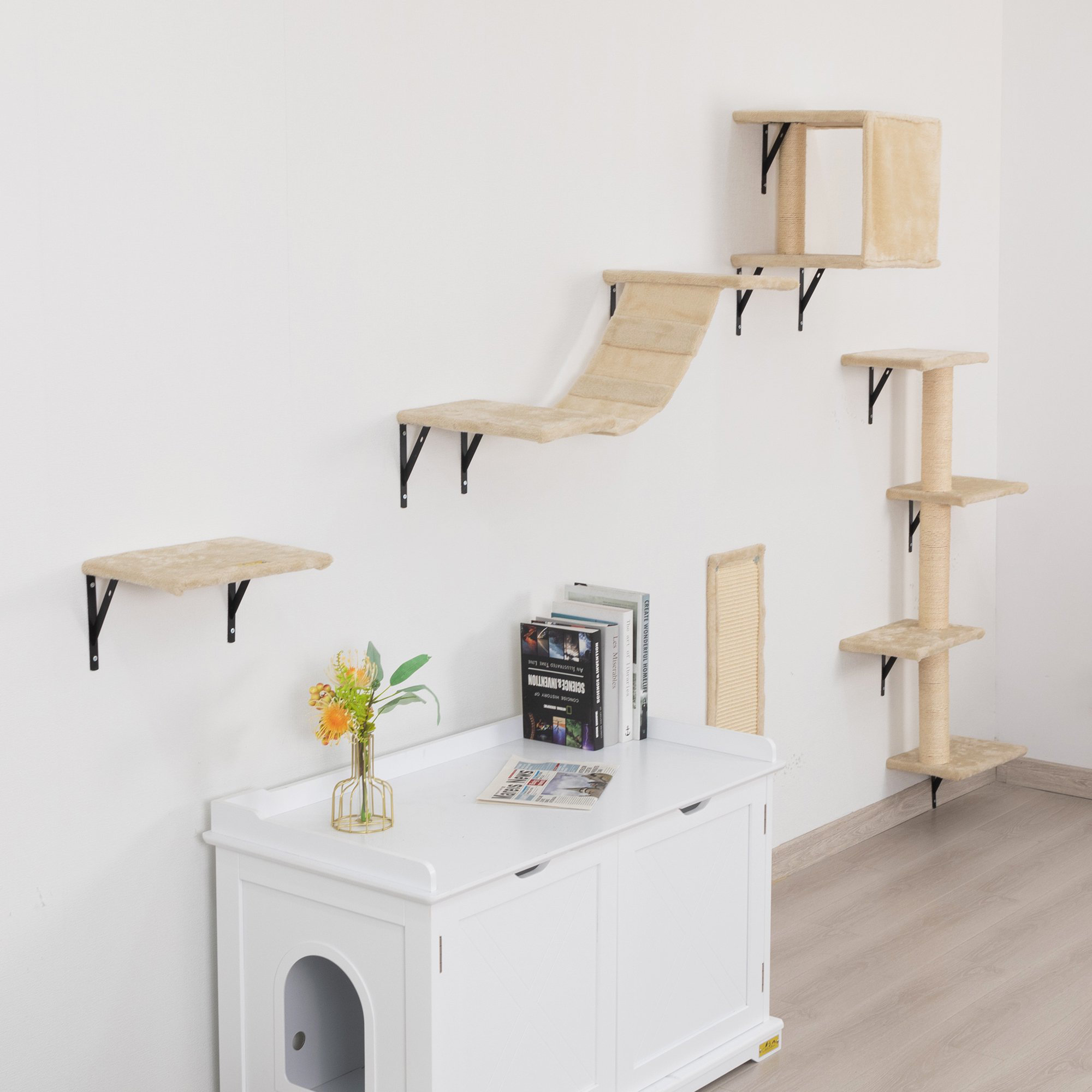 Tucker Murphy Pet™ Damyanti Wall-mounted Cat Tree Shelf 6 - Pieces &  Reviews