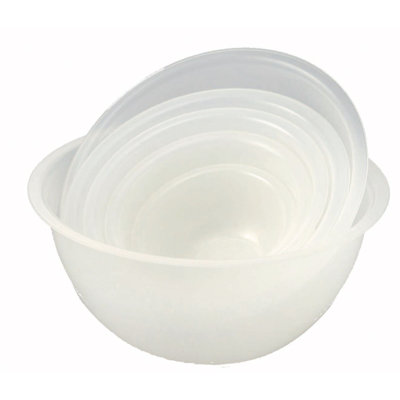 Rührschüssel in Weiß transparent