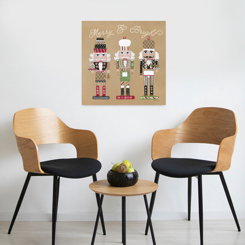 Festive Nutcrackers II, art contemporain abstrait, H 24 po x l 24 po