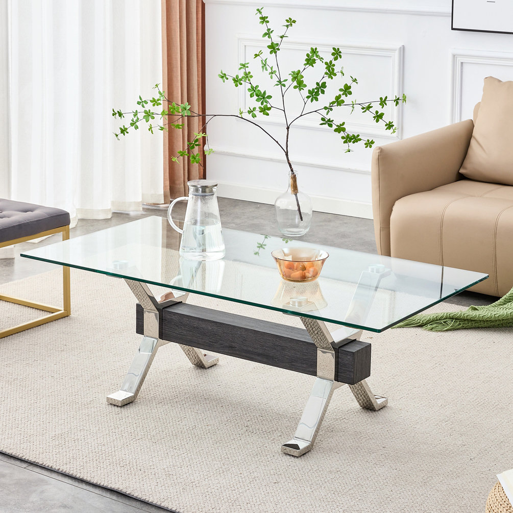 Wrought Studio Johne Glass Coffee Table Wayfair Canada