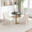 Chaise d'appoint rembourrée en velours Mayreli-1841683238