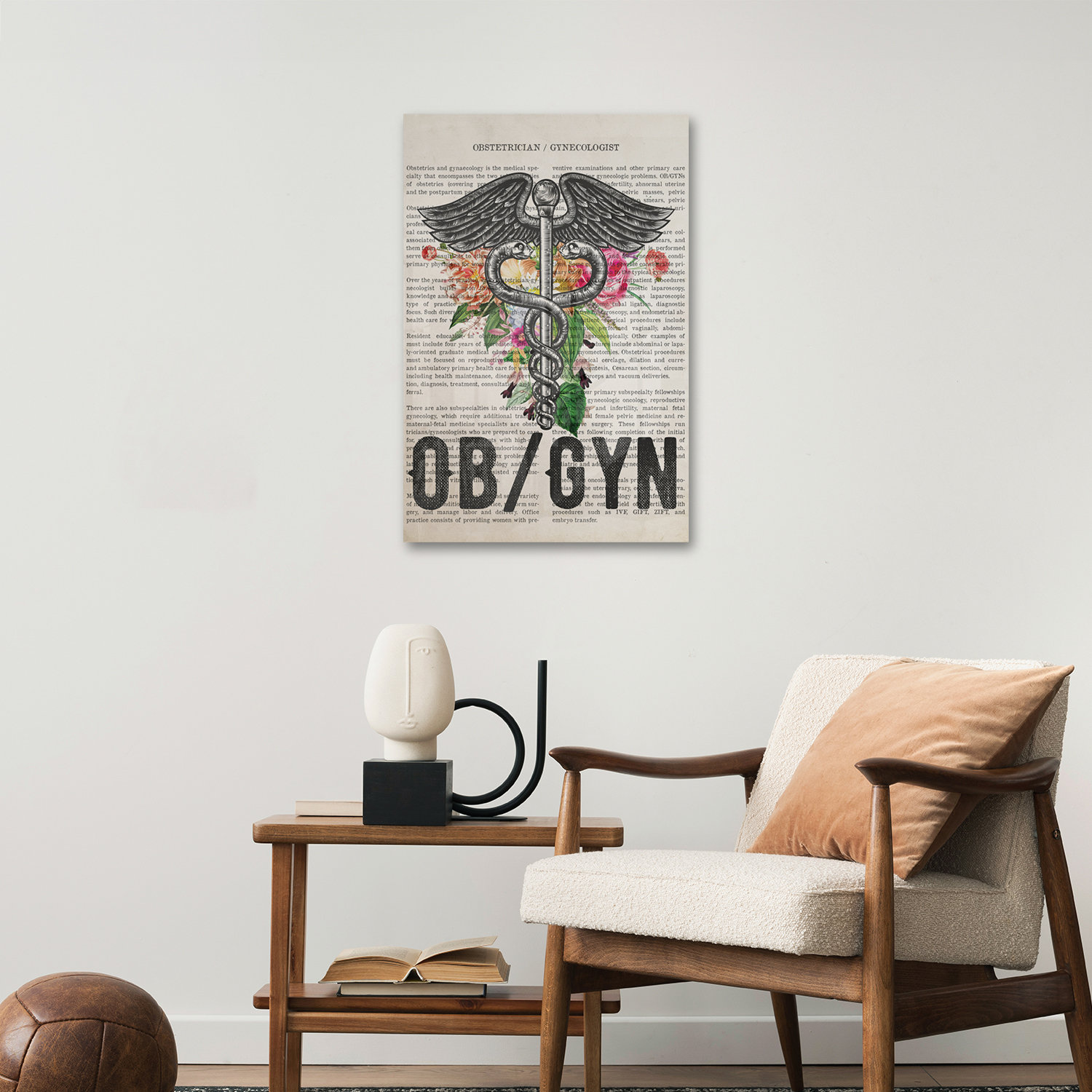 iCanvas OB/GYN, Obstetrician-Gynecologist With Flowers by Aged Pixel ...