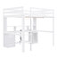 Lit mezzanine avec bureau multi-rangements