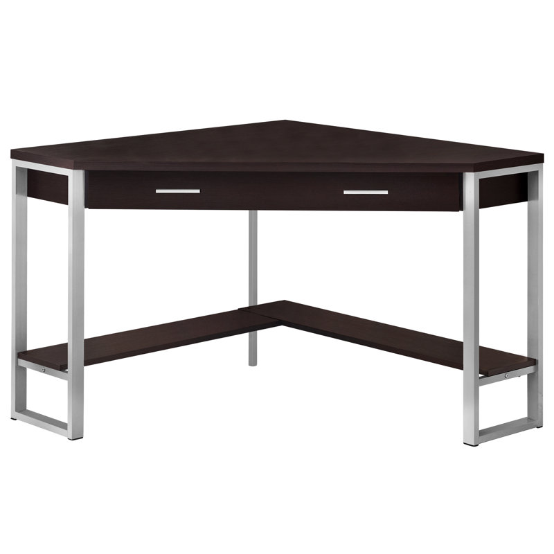 Bureau d'ordinateur Huggard, Cappuccino / Argent