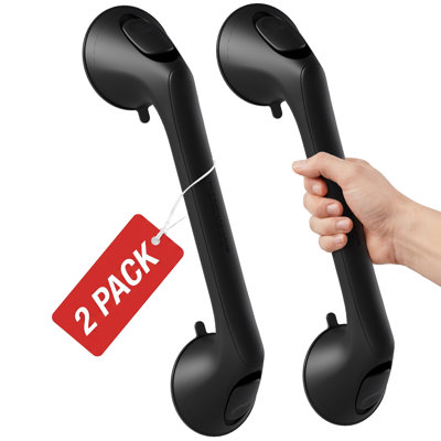 16" Suction Cup Shower Grab Bar, 2 Pack