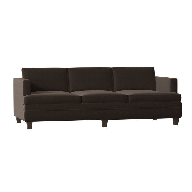 Todd Upholstered 90'' Sofa, Metrolinen Graphite, Natural