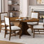 Ensemble de table de salle à manger 5 pièces avec 4 chaises rembourrées Farmhouse-1400510321
