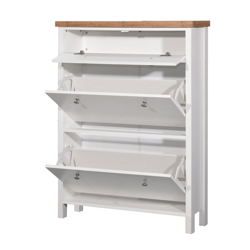 Foote 10 Pair Shoe Storage Cabinet