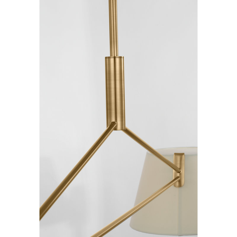 Richard June Transitional Hale Chandelier, Estate Brass