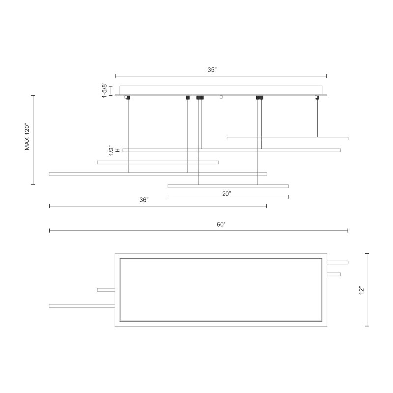Vega 5 - Light LED Pendant, White