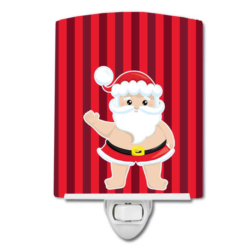 Éclairage de nuit en céramique pour père noël